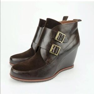NEW Korks by Kork-Ease Hanska Wedge Monk Strap Ankle Bootie Witchy 9.5